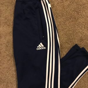 Blue Adidas Tapered Training Pants